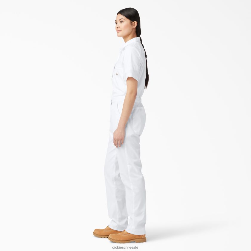 blanco (wh) mujer overoles refrescantes de manga corta Dickies ropa de trabajo X4H0F1548