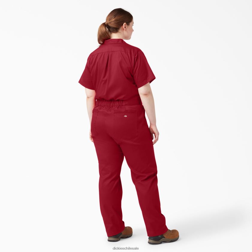 inglés rojo (er) mujer más overoles flexibles de manga corta para refrigeración Dickies ropa de trabajo X4H0F1552
