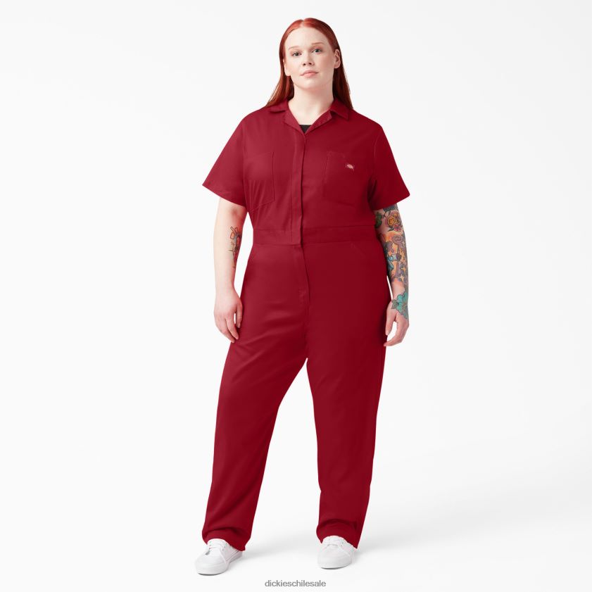 inglés rojo (er) mujer más overoles flexibles de manga corta para refrigeración Dickies ropa de trabajo X4H0F1552