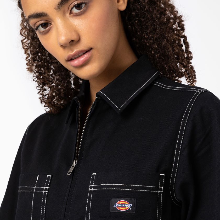 negro (bkx) mujer overoles florala Dickies ropa de trabajo X4H0F1933