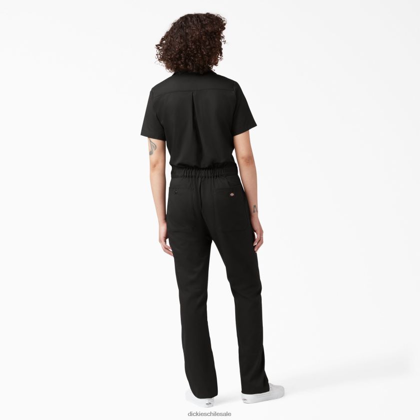 negro (negro) mujer overoles refrescantes de manga corta Dickies ropa de trabajo X4H0F1544