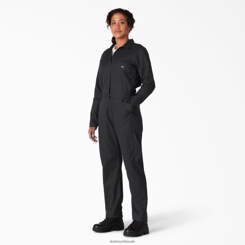 negro (negro) mujer overoles refrescantes de manga larga Dickies ropa de trabajo X4H0F1616