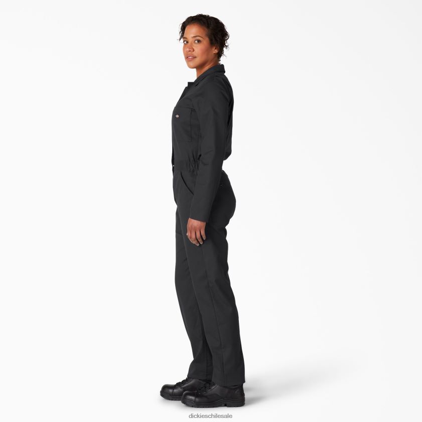 negro (negro) mujer overoles refrescantes de manga larga Dickies ropa de trabajo X4H0F1616