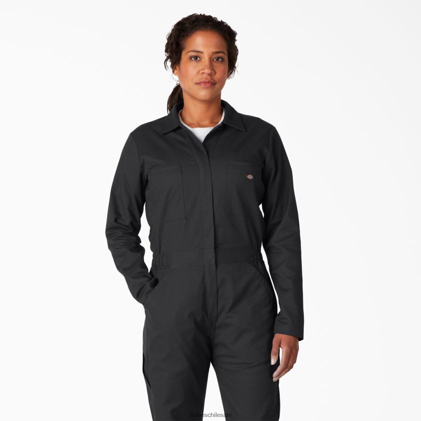 negro (negro) mujer overoles refrescantes de manga larga Dickies ropa de trabajo X4H0F1616
