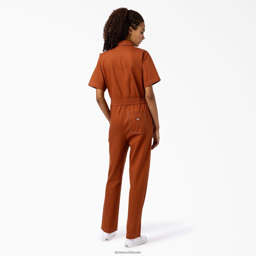 pan de jengibre marrón (es decir) mujer overoles florala Dickies ropa de trabajo X4H0F1934