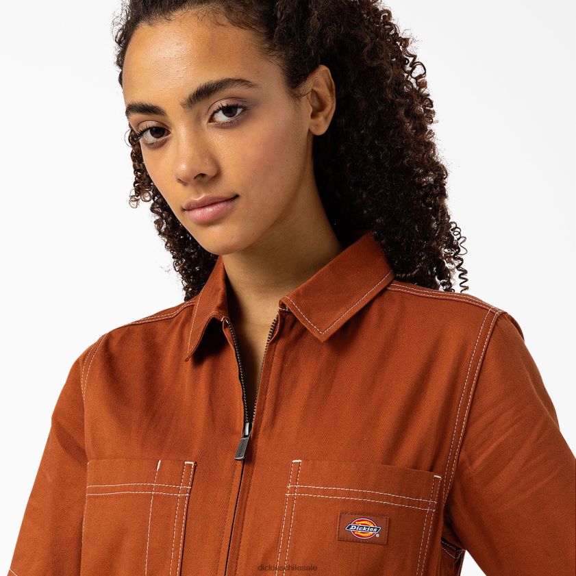 pan de jengibre marrón (es decir) mujer overoles florala Dickies ropa de trabajo X4H0F1934