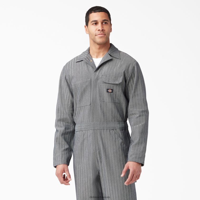 raya pescador (fs) hombres overoles Fisher a rayas Dickies ropa de trabajo X4H0F1304