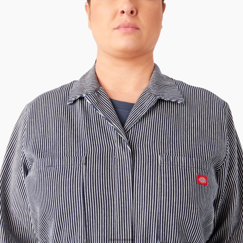 regular mujer overol de manga larga con rayas de nogal plus Dickies ropa de trabajo X4H0F1951
