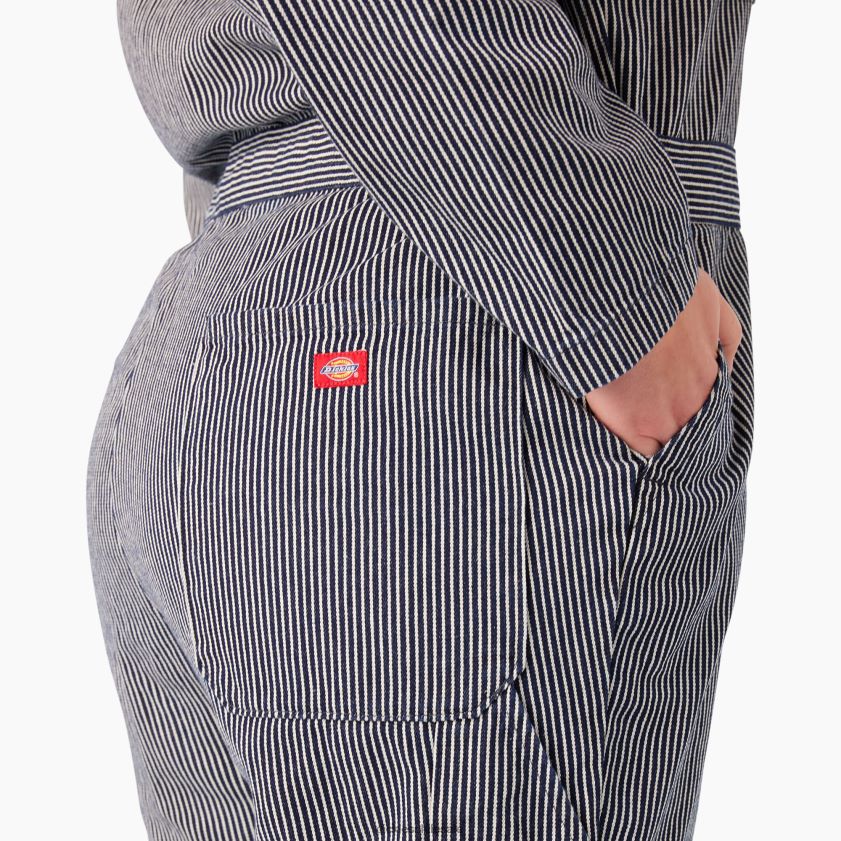 regular mujer overol de manga larga con rayas de nogal plus Dickies ropa de trabajo X4H0F1951