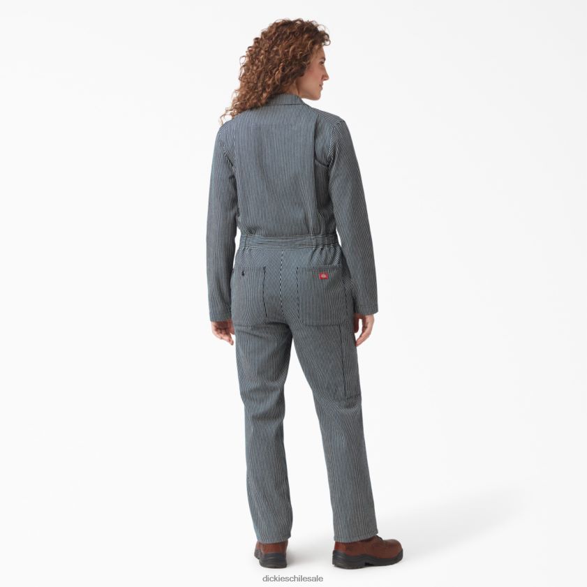 regular mujer overoles de manga larga con rayas de nogal Dickies ropa de trabajo X4H0F1549