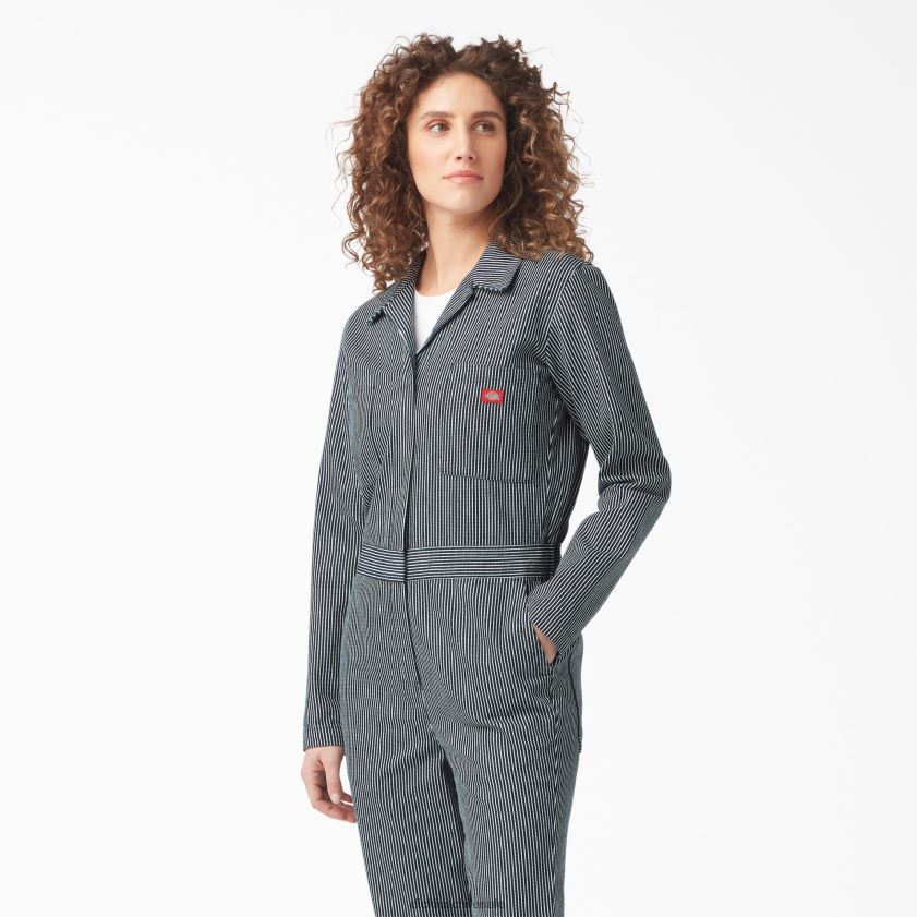 regular mujer overoles de manga larga con rayas de nogal Dickies ropa de trabajo X4H0F1549