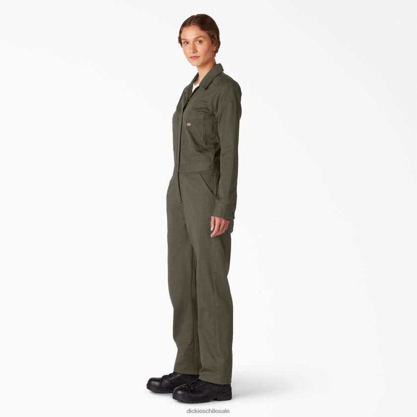 verde musgo (ms) mujer overoles de manga larga Dickies ropa de trabajo X4H0F1932