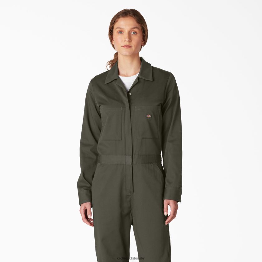 verde musgo (ms) mujer overoles de manga larga Dickies ropa de trabajo X4H0F1932