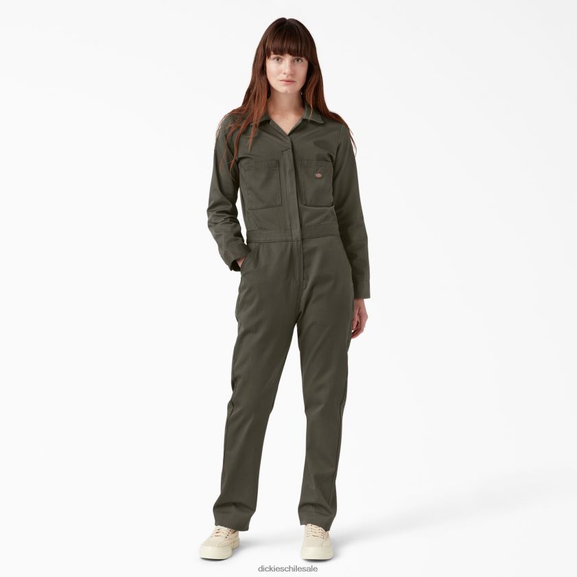verde musgo (ms) mujer overoles de manga larga Dickies ropa de trabajo X4H0F1932