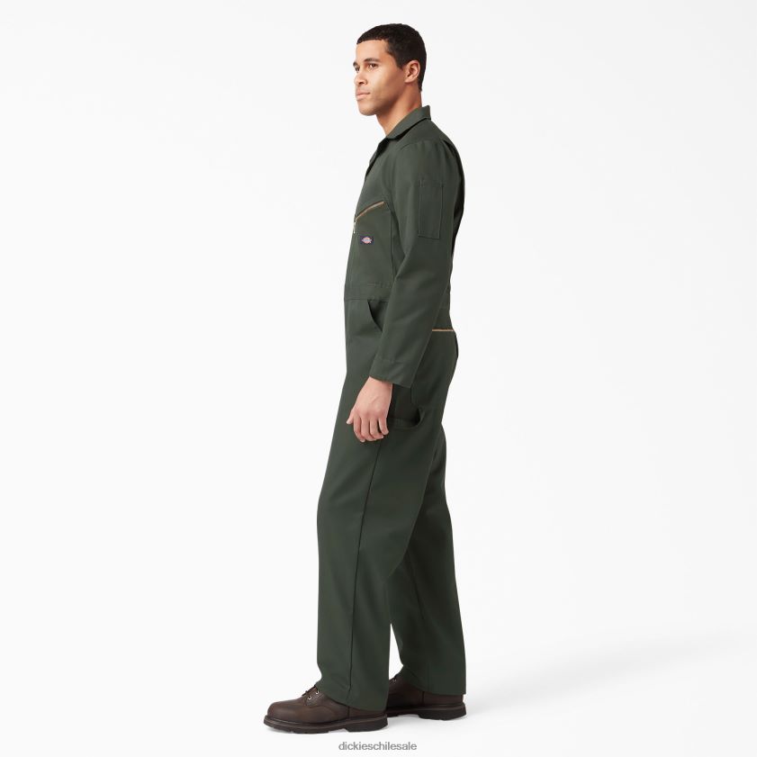 verde oliva (og) hombres overoles de manga larga combinados de lujo Dickies ropa de trabajo X4H0F1237