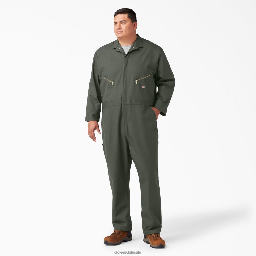 verde oliva (og) hombres overoles de manga larga combinados de lujo Dickies ropa de trabajo X4H0F1237