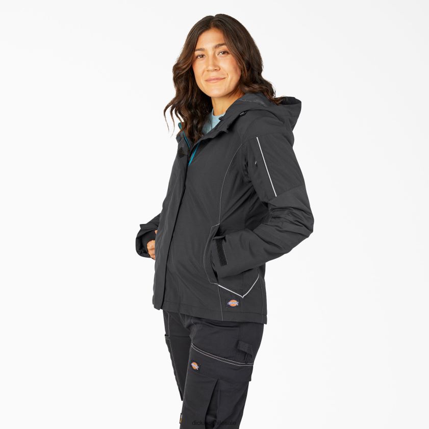 negro (negro) mujer chaqueta impermeable con aislamiento de ropa de trabajo de alto rendimiento Dickies ropa de trabajo X4H0F2375 negro (negro) mujer chaqueta impermeable con aislamiento de ropa de trabajo de alto rendimiento Dickies ropa de trabajo X4H0F2375