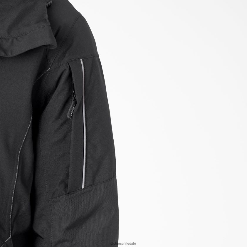 negro (negro) mujer chaqueta impermeable con aislamiento de ropa de trabajo de alto rendimiento Dickies ropa de trabajo X4H0F2375