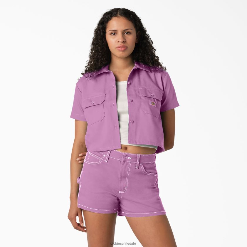 rosa salvaje (wr2) mujer camisa corta de trabajo Dickies ropa de trabajo X4H0F2007 rosa salvaje (wr2) mujer camisa corta de trabajo Dickies ropa de trabajo X4H0F2007