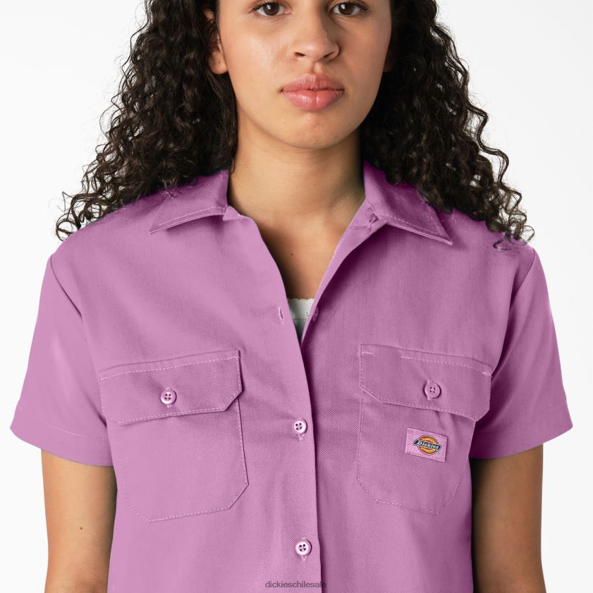 rosa salvaje (wr2) mujer camisa corta de trabajo Dickies ropa de trabajo X4H0F2007