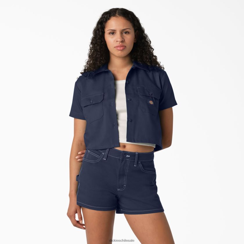 tinta azul marino (ik) mujer camisa corta de trabajo Dickies ropa de trabajo X4H0F2006 tinta azul marino (ik) mujer camisa corta de trabajo Dickies ropa de trabajo X4H0F2006