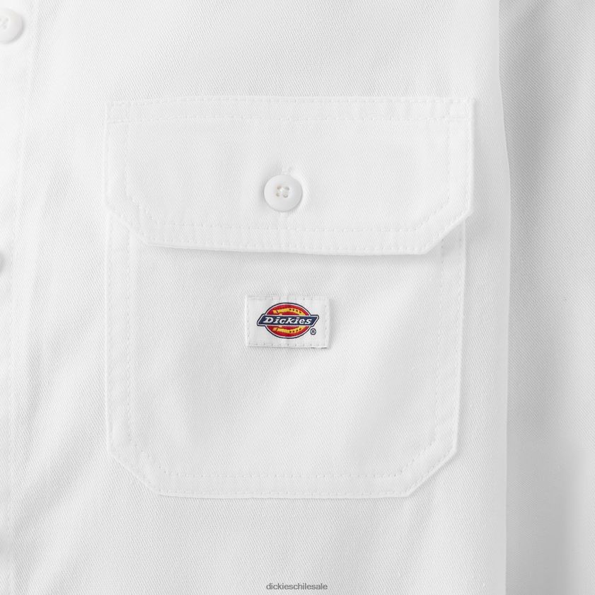 blanco (wh) mujer camisa de trabajo de manga larga con corte holgado Dickies ropa de trabajo X4H0F2009