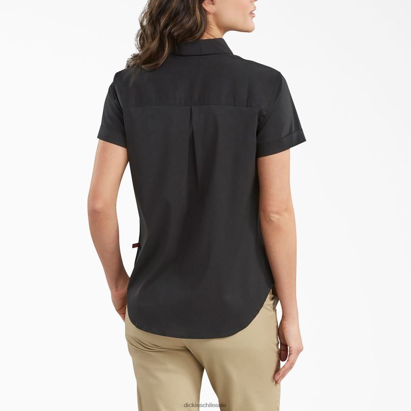 negro (negro) mujer abotonar la camisa Dickies ropa de trabajo X4H0F2002