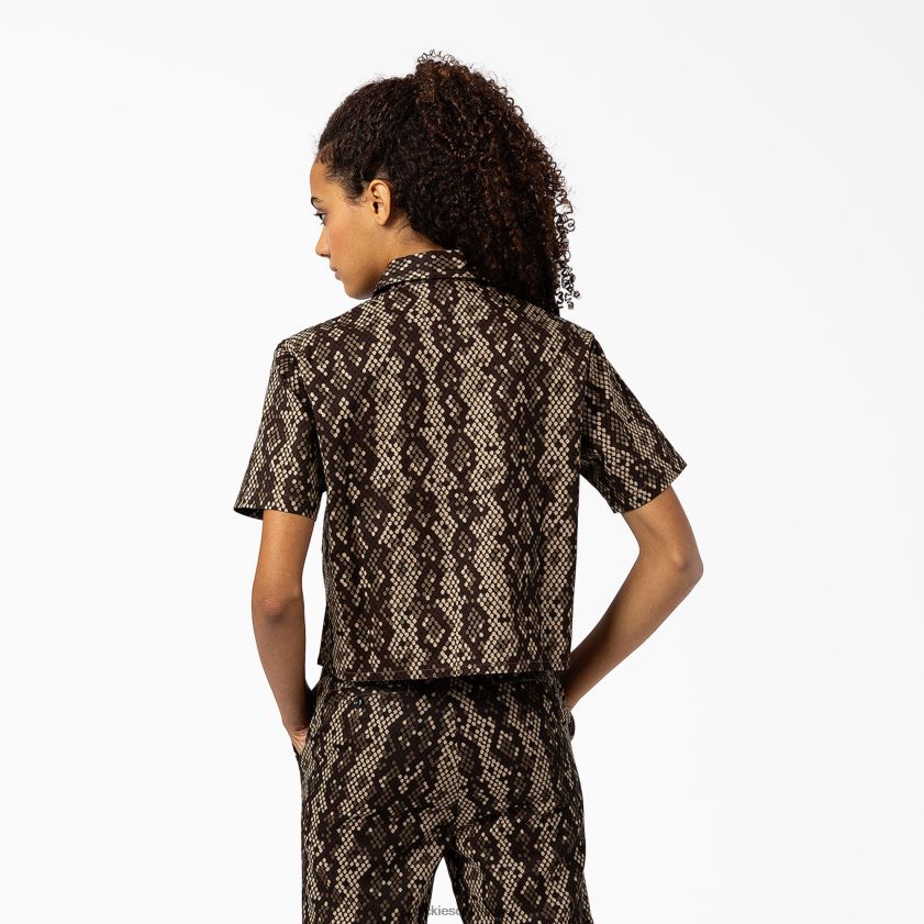 negro (negro) mujer camisa de trabajo corta Camden Dickies ropa de trabajo X4H0F2104