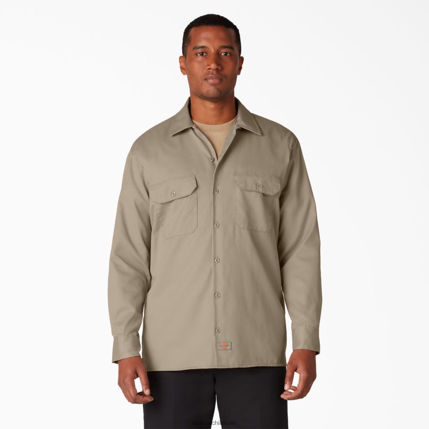 arena del desierto (ds) hombres camisa de trabajo de manga larga Dickies ropa de trabajo X4H0F561