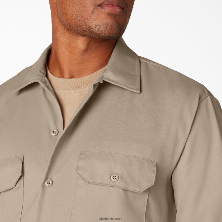 arena del desierto (ds) hombres camisa de trabajo de manga larga Dickies ropa de trabajo X4H0F561