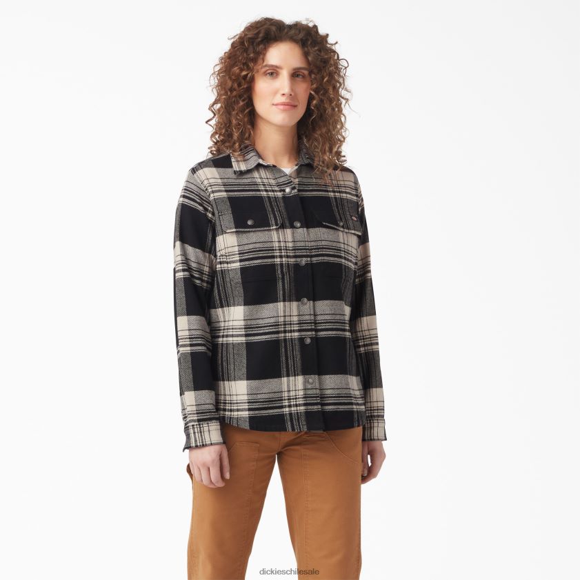 avena/cuadros negros (b2a) mujer camisa de franela duratech renegade Dickies ropa de trabajo X4H0F2000
