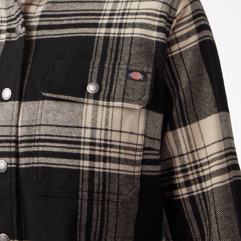 avena/cuadros negros (b2a) mujer camisa de franela duratech renegade Dickies ropa de trabajo X4H0F2000