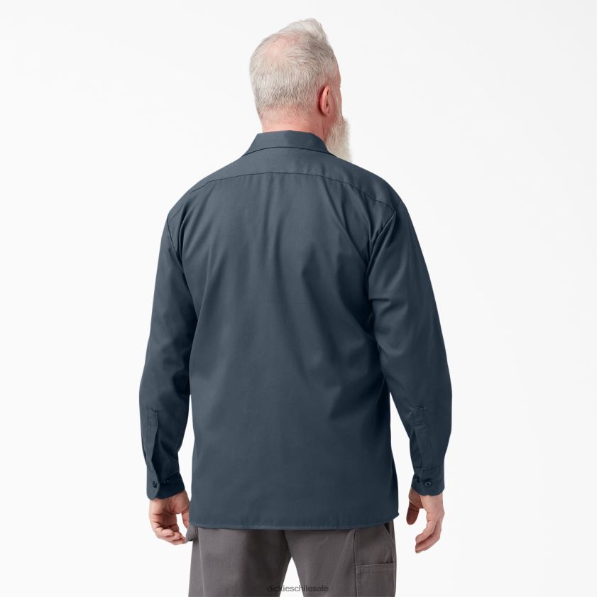 azul de la fuerza aérea (af) hombres camisa de trabajo de manga larga Dickies ropa de trabajo X4H0F556