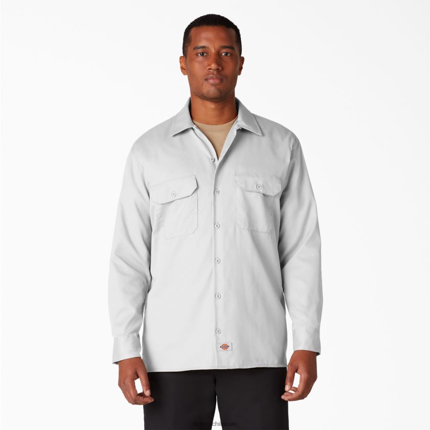 blanco (wh) hombres camisa de trabajo de manga larga Dickies ropa de trabajo X4H0F568