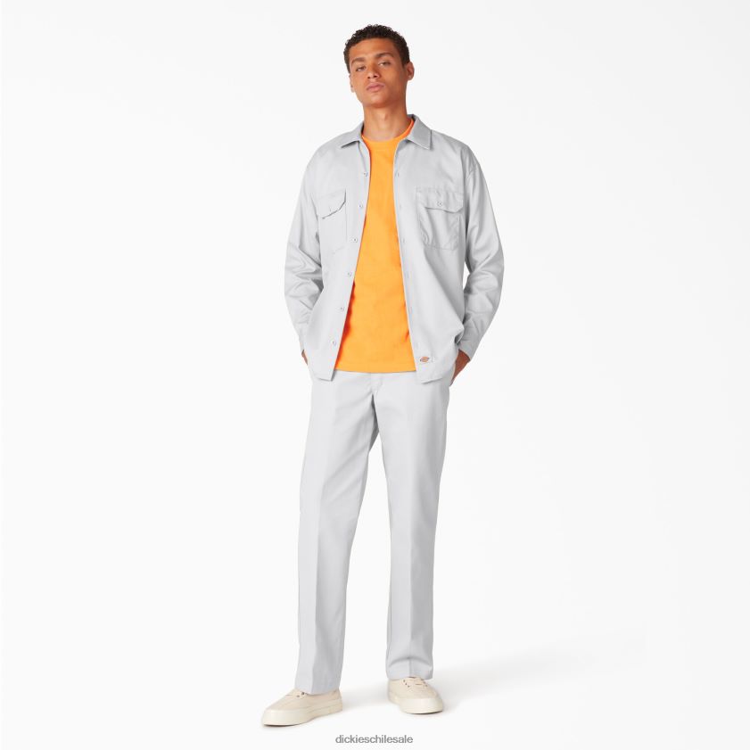 blanco (wh) hombres camisa de trabajo de manga larga Dickies ropa de trabajo X4H0F568