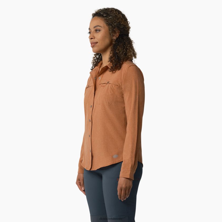 brezo cobre (eh2) mujer camisa de trabajo refrescante con lengüeta enrollable Dickies ropa de trabajo X4H0F1674