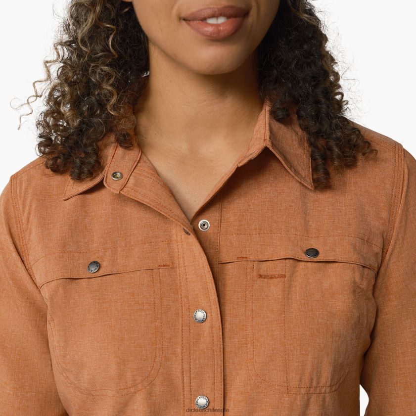 brezo cobre (eh2) mujer camisa de trabajo refrescante con lengüeta enrollable Dickies ropa de trabajo X4H0F1674