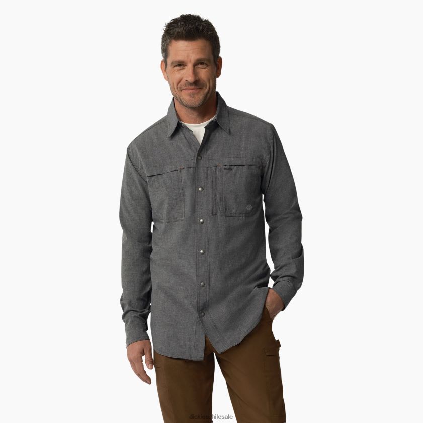 carbón (cdh) hombres camisa de trabajo refrescante de manga larga Dickies ropa de trabajo X4H0F678