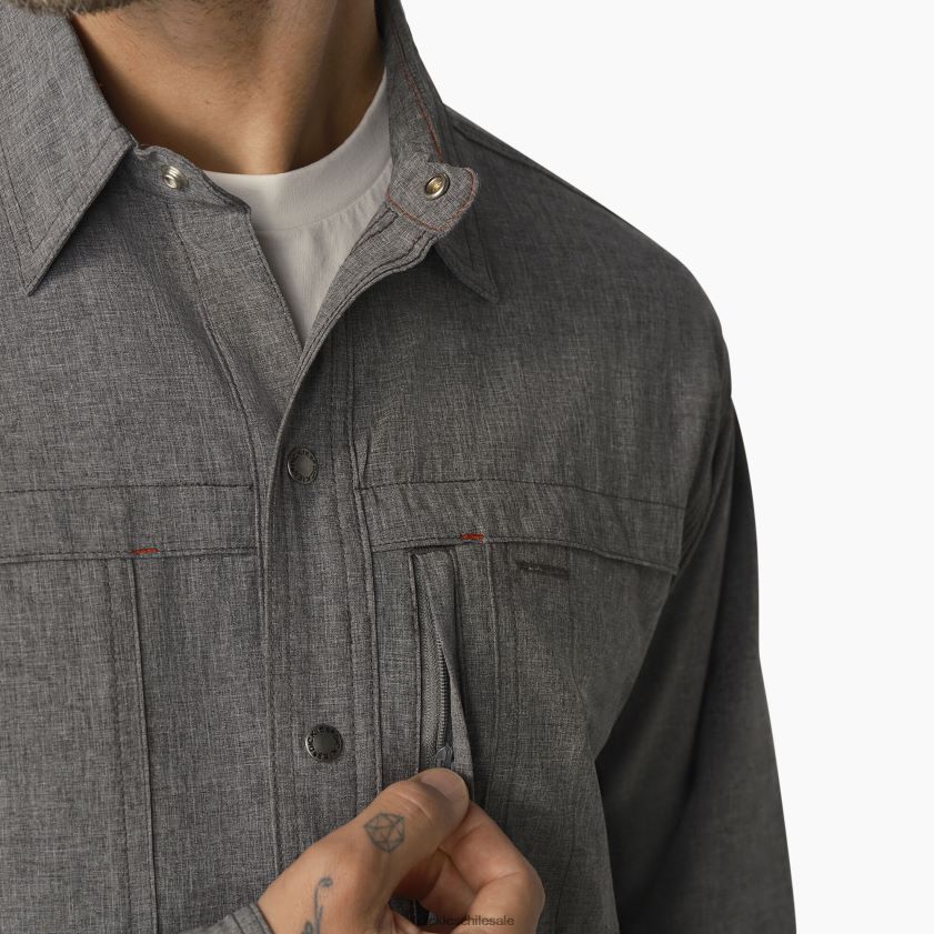 carbón (cdh) hombres camisa de trabajo refrescante de manga larga Dickies ropa de trabajo X4H0F678