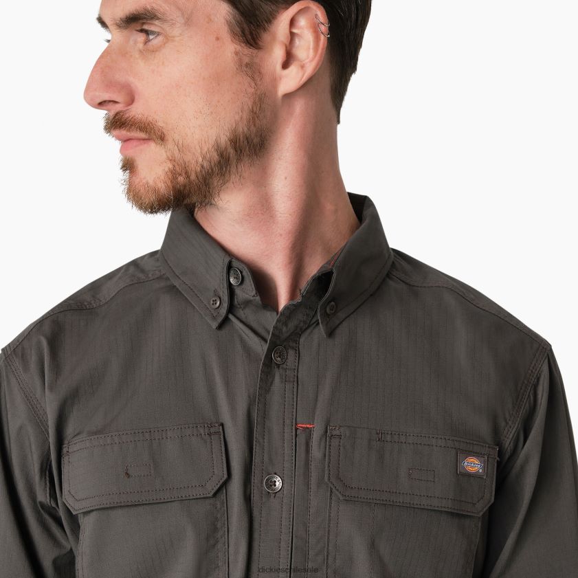 gris pizarra (sl) hombres camiseta duratech ranger ripstop Dickies ropa de trabajo X4H0F690