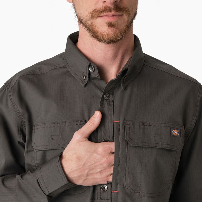 gris pizarra (sl) hombres camiseta duratech ranger ripstop Dickies ropa de trabajo X4H0F690