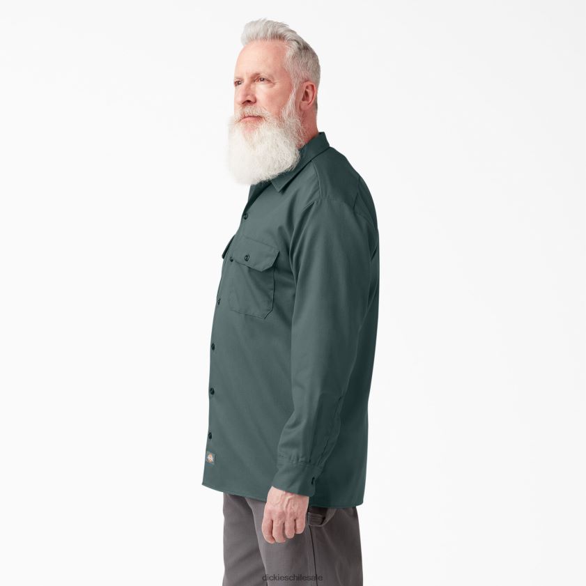 lincoln verde (ln) hombres camisa de trabajo de manga larga Dickies ropa de trabajo X4H0F564