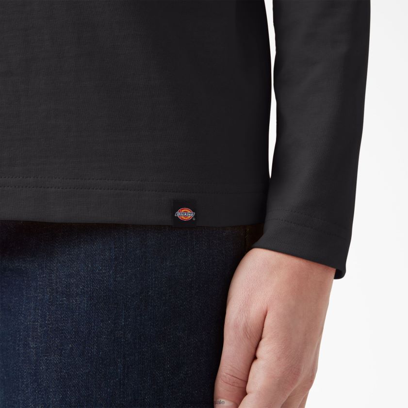 negro (kbk) mujer henley de peso pesado Dickies ropa de trabajo X4H0F2198