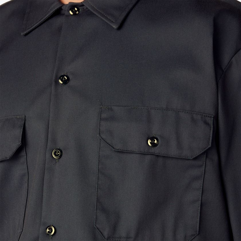 negro (negro) hombres camisa de trabajo de manga larga Dickies ropa de trabajo X4H0F557
