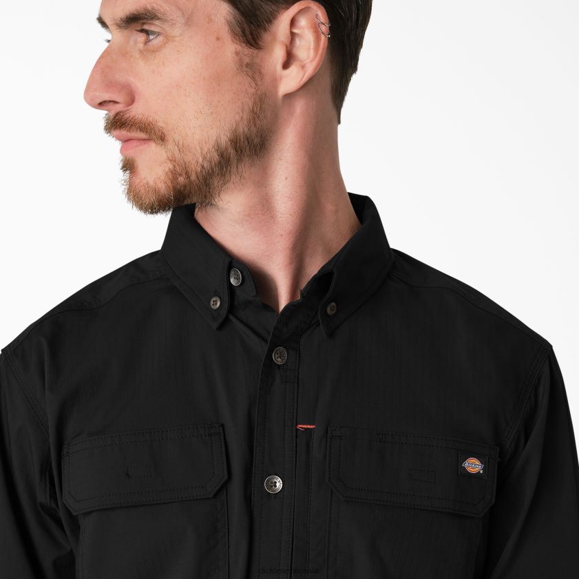 negro (negro) hombres camiseta duratech ranger ripstop Dickies ropa de trabajo X4H0F686