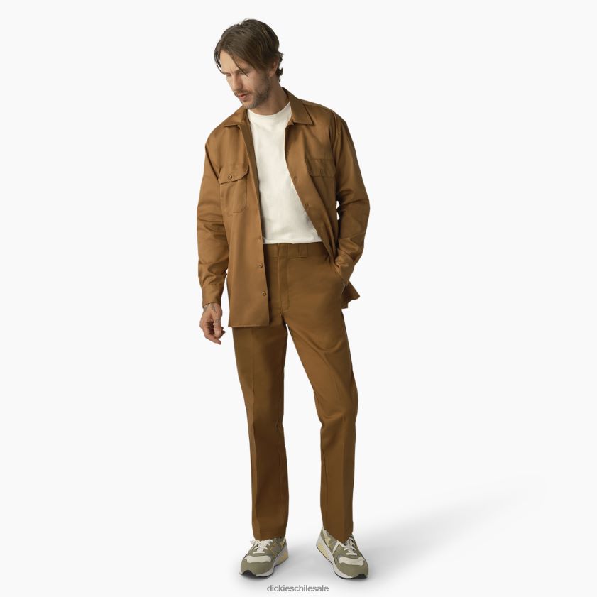 pato marrón (wsd) hombres camisa de trabajo de manga larga Dickies ropa de trabajo X4H0F569