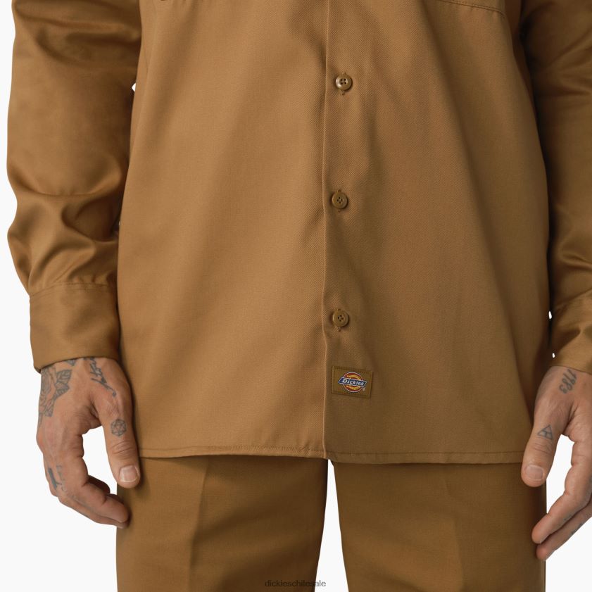pato marrón (wsd) hombres camisa de trabajo de manga larga Dickies ropa de trabajo X4H0F569
