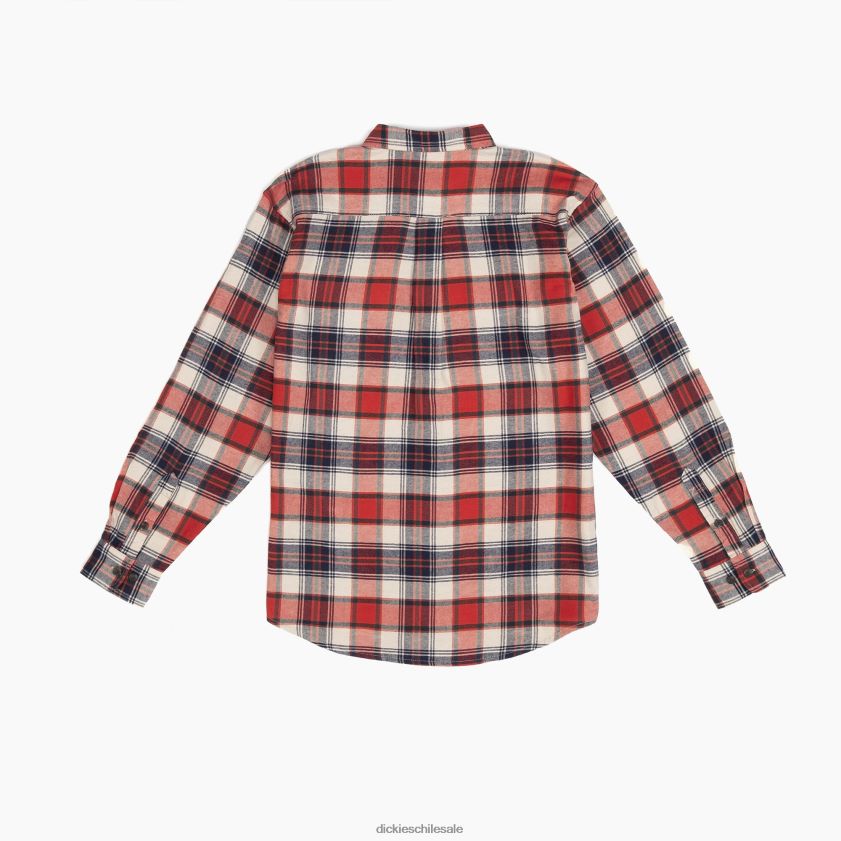 tela escocesa de avena/lava fundida (b2g) hombres camisa de franela de manga larga flexible Dickies ropa de trabajo X4H0F724