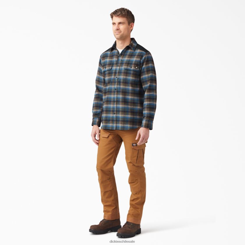 tela escocesa de otoño del sur (b2e) hombres camisa de franela musculosa de peso pesado Dickies ropa de trabajo X4H0F950