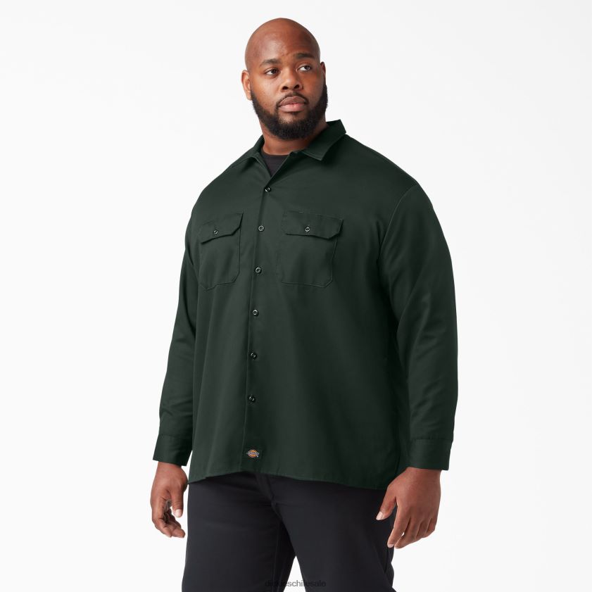 verde cazador (gh) hombres camisa de trabajo de manga larga Dickies ropa de trabajo X4H0F562